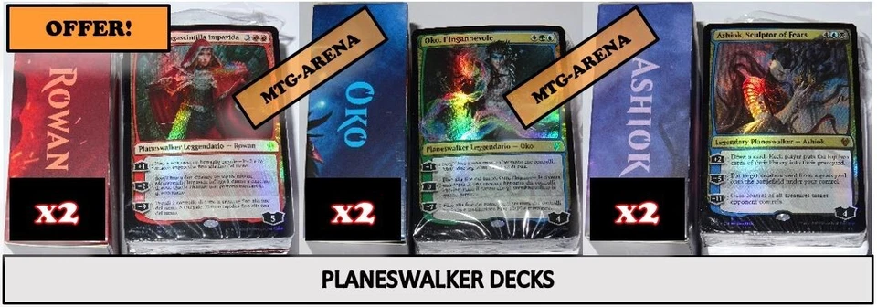 MAGIC THE GATHERING DECK PLANESWALKER IL TRONO ELDRAINE THEROS MORTE NUOVO x2 - Immagine 1 di 4
