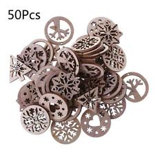 50pcs Laser Cut Wood Embellishment Wooden snowflake Shape Craft Wedding Decor r