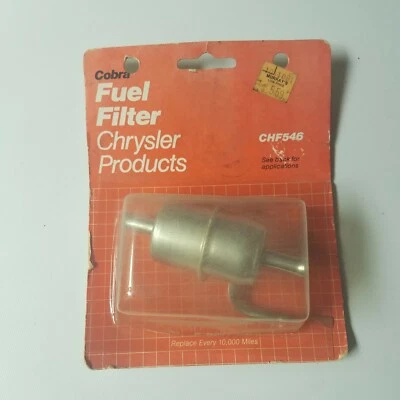 NEW Cobra chf546 Chrysler in-line fuel filter Dodge Plymouth Car Truck 1990 USA - Image 1 of 4