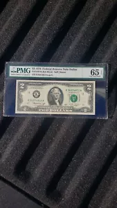 1976 Dallas $2 FRN (KBlock) PMG 65 EPQ Gem Uncirculated Two Dollar Bill - Picture 1 of 2