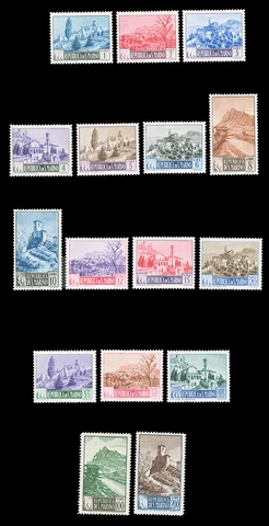 San Marino #YT320-YT333 MNH 1949-1950 Views ex-Perfectum [278-293 Mi409/Mi441] Cover
