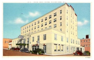Postal de lino Dixie Hunt Hotel Gainesville Georgia - Imagen 1 de 2