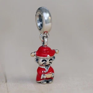 New Pandora Chinese New Year God of Wealth Charm 796565ENMX W Tag & Suede Pouch - Picture 1 of 11