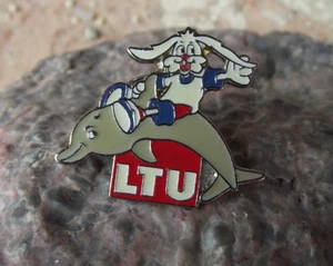 LTU International German Airlines Lufttransport Aircraft Dolphin Pin Badge - Picture 1 of 4