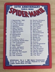 Spider-Man Trading Card 1992 Vintage #90 Checklist - Picture 1 of 2