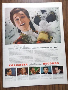 1943 Columbia Records Ad Rise Stevens 1943 Paul Jones Whiskey Ad Welcome Home - Picture 1 of 2