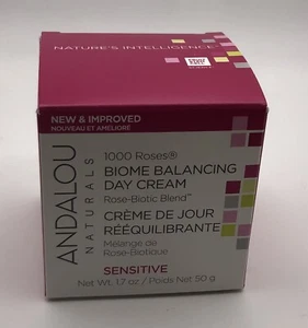 Andalou Naturals 1000 Roses Beautiful DAY CREAM Face Moisturizer Sensitive Biom - Picture 1 of 2