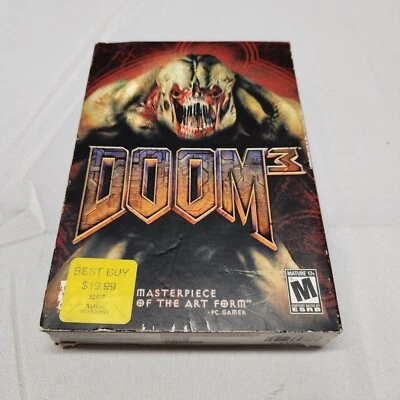 Doom 3 PC First Person Shooter Video Game 3 Disc CD Set in Box Manual  - Image 1 of 4