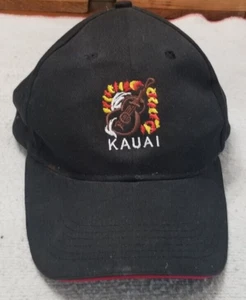 Vintage Kauai Hawaii Adjustable Baseball Cap / Diamond Head Wear-90s-Black - Picture 1 of 6