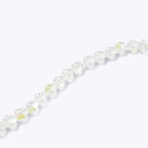 Perle di vetro sfaccettate molate circa 4 mm iridescenti 96 perle design nenad - Foto 1 di 14