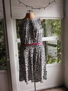 NWOT AB Studios Dress - Size 14 - Black/White A-Line - Picture 1 of 3