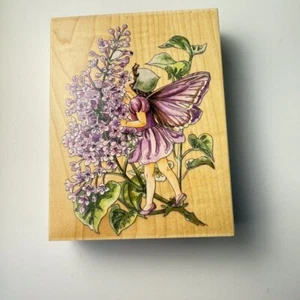 Lilac Flower Fairy~Garden~Magical~Rubber Stamp~3.5"X 4.5"~Stamps Happen 80195 - Picture 1 of 10