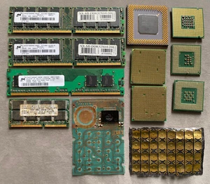 Gold Recovery Computer CPUs and RAM Memory Chips Mixed Lot - Picture 1 of 2