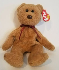 Ty ORIGINAL 1993 Beanie Baby CURLY BEAR Great Condition RARE Retired Tag Errors - Picture 1 of 9
