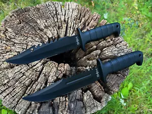 2 MESSER JAGDMESSER BOWIE KNIFE BUSCHMESSER GÜRTELMESSER TASCHENMESSER NEU - Bild 1 von 2
