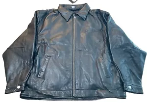 Marlboro Gear Classics Vintage Black Leather jacket Size XL NOS with Tags - Picture 1 of 13