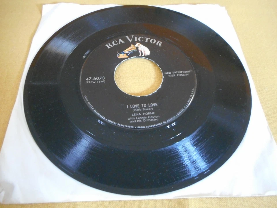 Lena Horne RCA Victor 47-6073 45 RPM Love Me or Leave Me / I Love to Love - Image 1 of 1