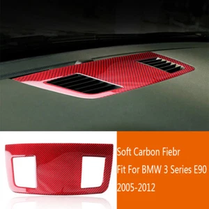 Real Carbon Fiber Dashboard Speaker Panel Trim Fit For BMW 3Series E90 2005-2012 - Picture 1 of 4