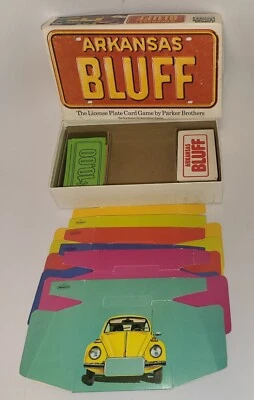 ARKANSAS BLUFF The License Plate Card Game 1975 Parker Brothers Game USA Vintage - Image 1 of 4