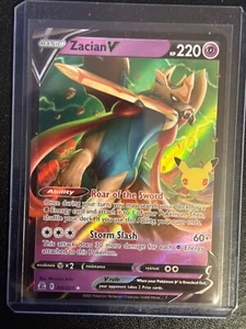 Pokemon TCG Zacian V Celebrazioni 016/025 Holo Ultra Raro - Foto 1 di 1