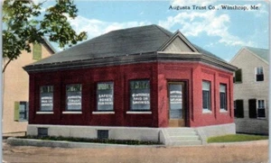 AUGUSTA TRUST COMPANY Winthrop, Maine ME unused - Postcard - Picture 1 of 2