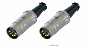 (2er-Pack) REAN / NEUTRIK NYS322 DIN 5-PIN Stecker Midi Kabelmontage Stecker - Bild 1 von 1