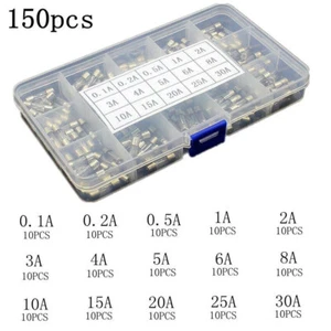 150x Glassicherung Feinsicherungen Sortiment Glas Sicherung 5x20mm - Bild 1 von 8