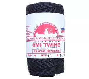 Catahoula No 18 Tarred Braided Bank Line 4 oz Spool 243 ft Nylon AA Seine Twine - Picture 1 of 1