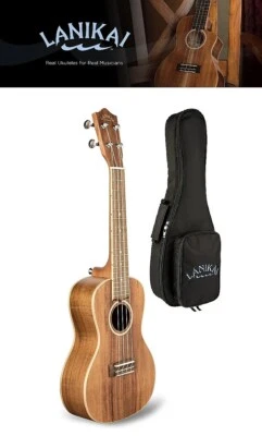 Lanikai Acacia Solid Top Tenor Ukulele Natural Finish +Bag | Authorized Dealer - Image 1 of 4