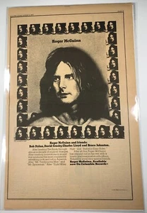 Álbum en solitario ROGER McGUINN original 1973 vintage AD Bob Dylan BYRDS David Crosby - Imagen 1 de 1