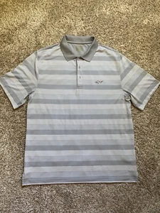 Greg Norman Shirt Adult Large Gray Striped Golf Polo Men’s SHIPS FAST - Picture 1 of 4