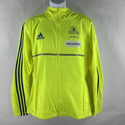 Boston Marathon Volunteer Jacket Men’s Size: M 2022 Yellow Official Adidas BAA - Image 1 of 4