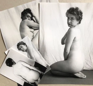 Anonyme — 4 études de nu féminin — tirages argentiques 30 x 24 & 15 x 10 cm. - Foto 1 di 8