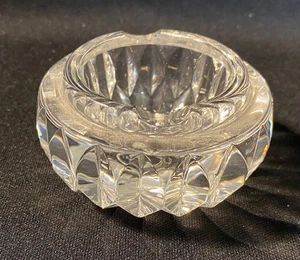 Vintage Waterford Heavy Crystal Ashtray Hand Cut Star Design 3 1/2" Round - Picture 1 of 5