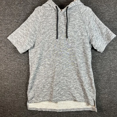 Sudadera con capucha FOREVER 21 gris suelta manga corta para hombre talla L Foto 1 de 4