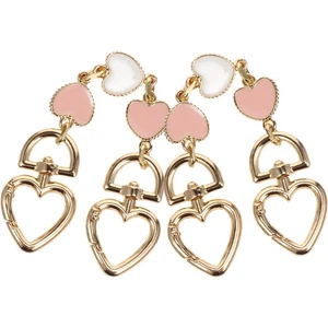 2 Stück Tasche Legierung Herz Kette Tasche Verlängerungskette Ersatz Zubehör Geldbeutel Kette - Bild 1 von 12