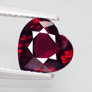 2.47 Ct Well-Chosen Heart (8 x 8) Natural Tanzania Reddish Pink Rhodolite Garnet - Picture 1 of 7