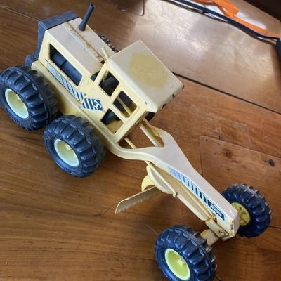 Niveladora de carretera de juguete de acero prensado Tonka temprana de colección amarilla MR-970 años 60-70 usada Foto 1 de 4