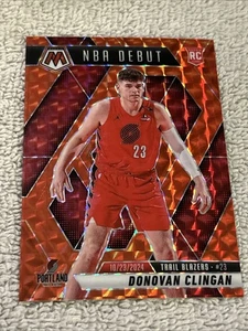 2024-25 Panini Mosaic Donovan Clingan #261 RC Rookie NBA Debut Naranja/249 - Imagen 1 de 2