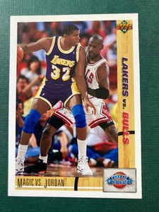 Tarjeta de baloncesto Magic vs. Jordan 1991-92 Upper Deck #34 - Imagen 1 de 2