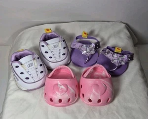 Build-A-Bear Workshop Shoes - pink - Purple - Light Up Skechers - Lot Of 3 - Picture 1 of 7