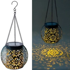 Solar Lanterns Outdoor Waterproof, Hanging Solar Lights Outside Garden Decor,... - Picture 1 of 8