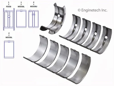 Juego de cojinetes principales del cigüeñal para 85-04 Escort EXP Focus Lynx Tracer BC373JSTD Foto 1 de 4