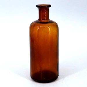 Antique Amber Glass Bottle Medicine Chemist Apothecary - Picture 1 of 7
