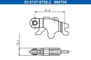 Zestaw akcesoriów ATE Szczęki hamulca postojowego Blokada rozprężania 03.0137-9708.2 do BMW serii 3 Z3 - Zdjęcie 1 z 7