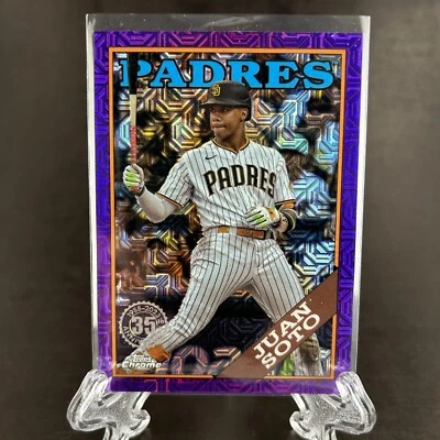 Juan Soto 2023 Topps Chrome Update Purple Mojo /75 #T88CU-69 Padres Yankees - Image 1 of 2
