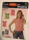 2006 Simplicity Sewing Pattern 4123 Womens Tops 2 Styles Size 10-22 UNCUT OPEN