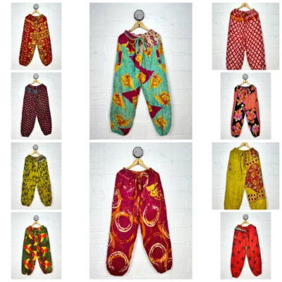 10 Pcs Handmade Harem Pants, Boho Hippie Harem Pants, Wide Leg Bohemian Pant - Image 1 of 4