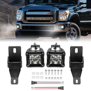 For Ford 1999-2016 F250 F350 F450 Super Duty 3'' 40W Bumper Fog Lights Lamps kit - Picture 1 of 9