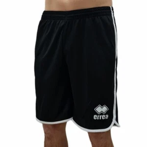 Errea Pantaloncino Short Calcio SS22 Logo Bermuda Classic Square Ad Nero Bianco - Imagen 1 de 2